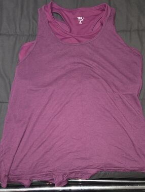 Purple Racerback Womens Tank Top W/sports bra